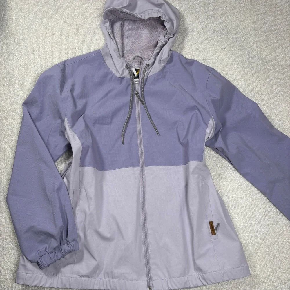 voyager lavender purple windbreaker hooded jacket outdoors travel activewear zip - Picture 2 of 10